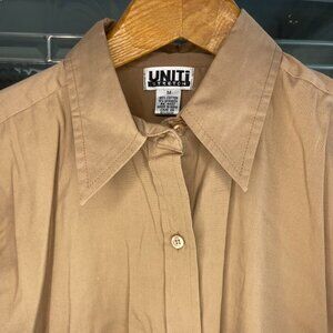 Uniti Stretch Sz M Brown Long Sleeve Form Fitting